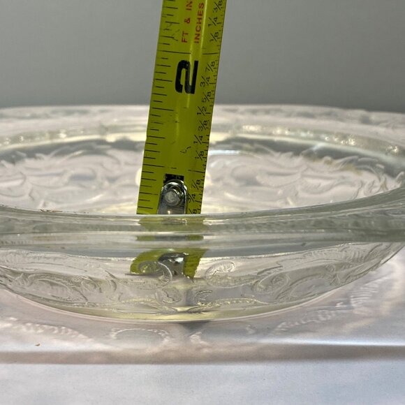 Vintage Federal Depression Glass Clear Madrid Square Soup Bowl 1930's 7 inches - Picture 4 of 11